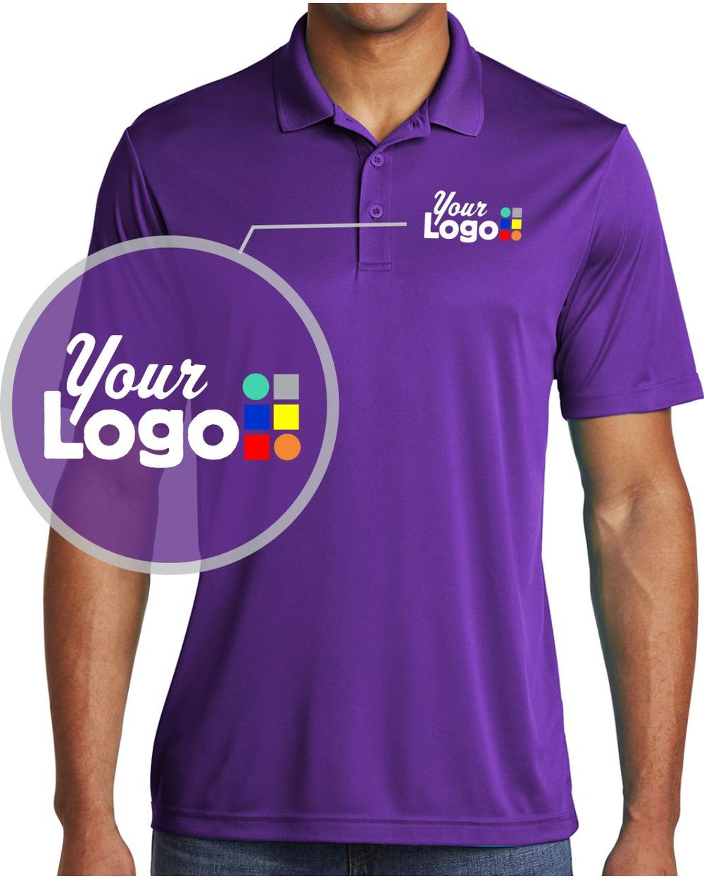 Sport-Tek S/S PosiCharge Competitor Custom Golf Shirt, color: Purple