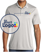 Sport-Tek S/S PosiCharge Competitor Custom Golf Shirt, color: Silver