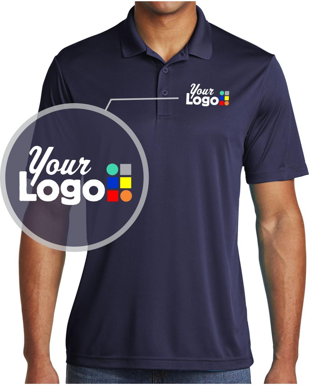 Sport-Tek S/S PosiCharge Competitor Custom Golf Shirt, color: True Navy