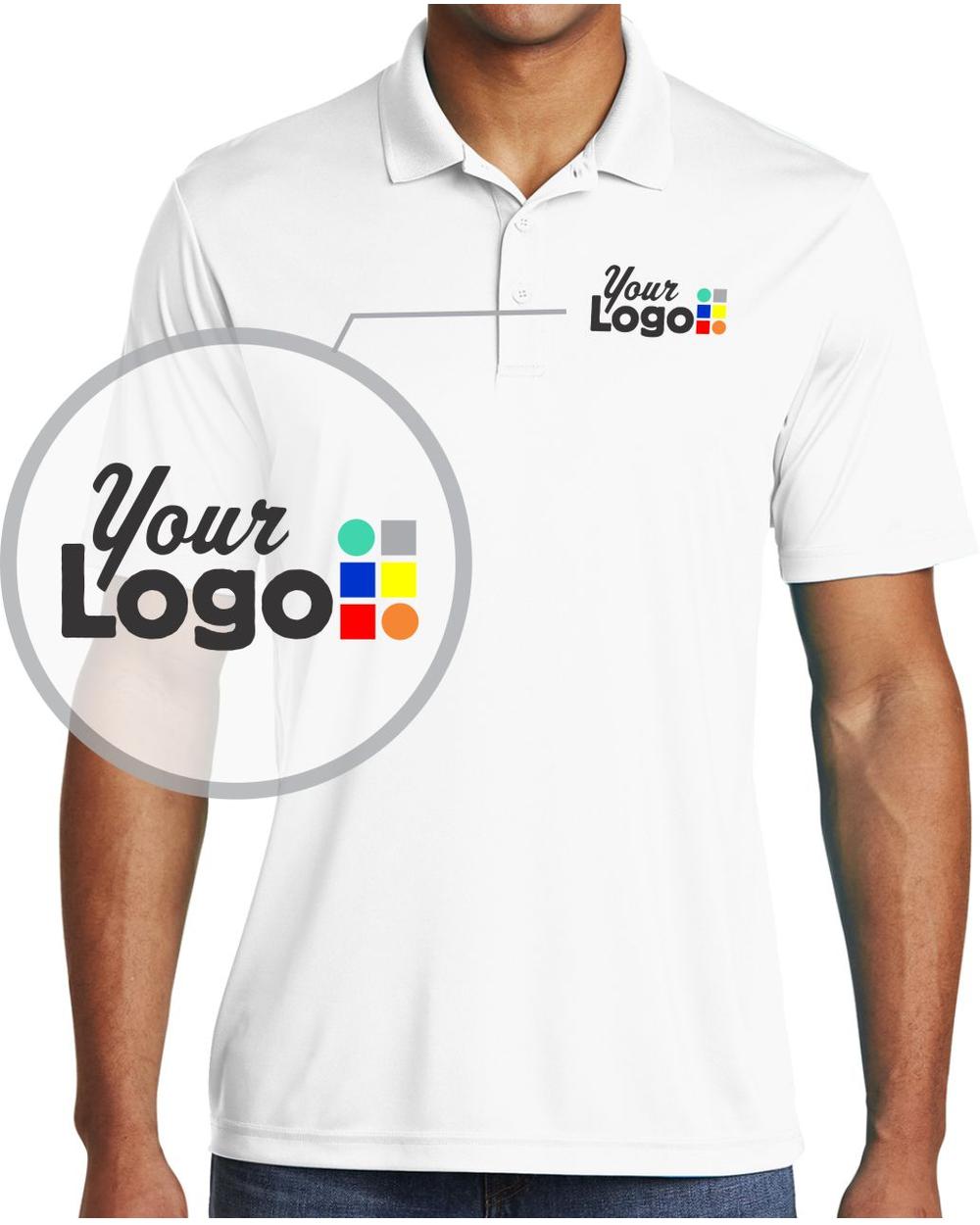 Sport-Tek S/S PosiCharge Competitor Custom Golf Shirt, color: White