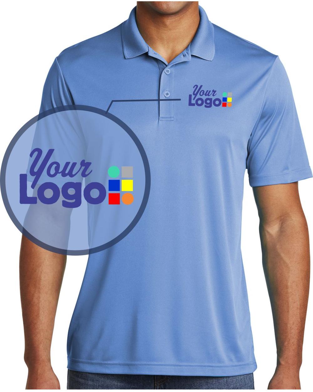 Sport-Tek S/S PosiCharge Competitor Custom Golf Shirt, color: Carolina Blue