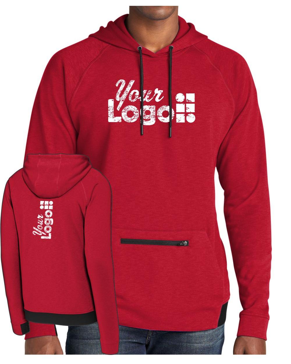 Sport-Tek PosiCharge Strive Custom Hoodie, color: Deep Red