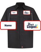 RedKap S/S Utility Custom Work Shirt, color: Black