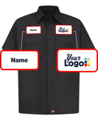 RedKap S/S Utility Custom Work Shirt, color: Black