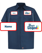 RedKap S/S Utility Custom Work Shirt, color: Navy