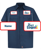 RedKap S/S Utility Custom Work Shirt, color: Navy