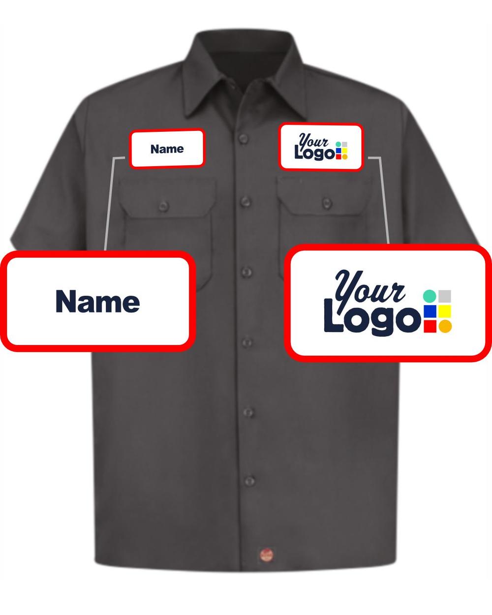 RedKap S/S Utility Custom Work Shirt, color: Charcoal