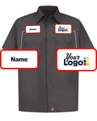 RedKap S/S Utility Custom Work Shirt, color: Charcoal