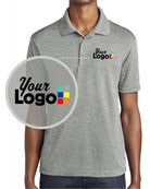 Sport-Tek S/S Posicharge Racermesh Custom Golf Shirt, color: Grey Heather