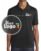 Sport-Tek S/S Posicharge Racermesh Custom Golf Shirt, color: Black