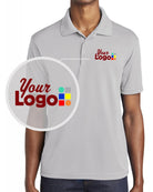 Sport-Tek S/S Posicharge Racermesh Custom Golf Shirt, color: Silver