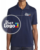 Sport-Tek S/S Posicharge Racermesh Custom Golf Shirt, color: True Navy