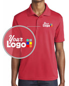 Sport-Tek S/S Posicharge Racermesh Custom Golf Shirt, color: True Red