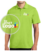 Sport-Tek S/S Micropique Custom Golf Shirt, color: Lime Shock