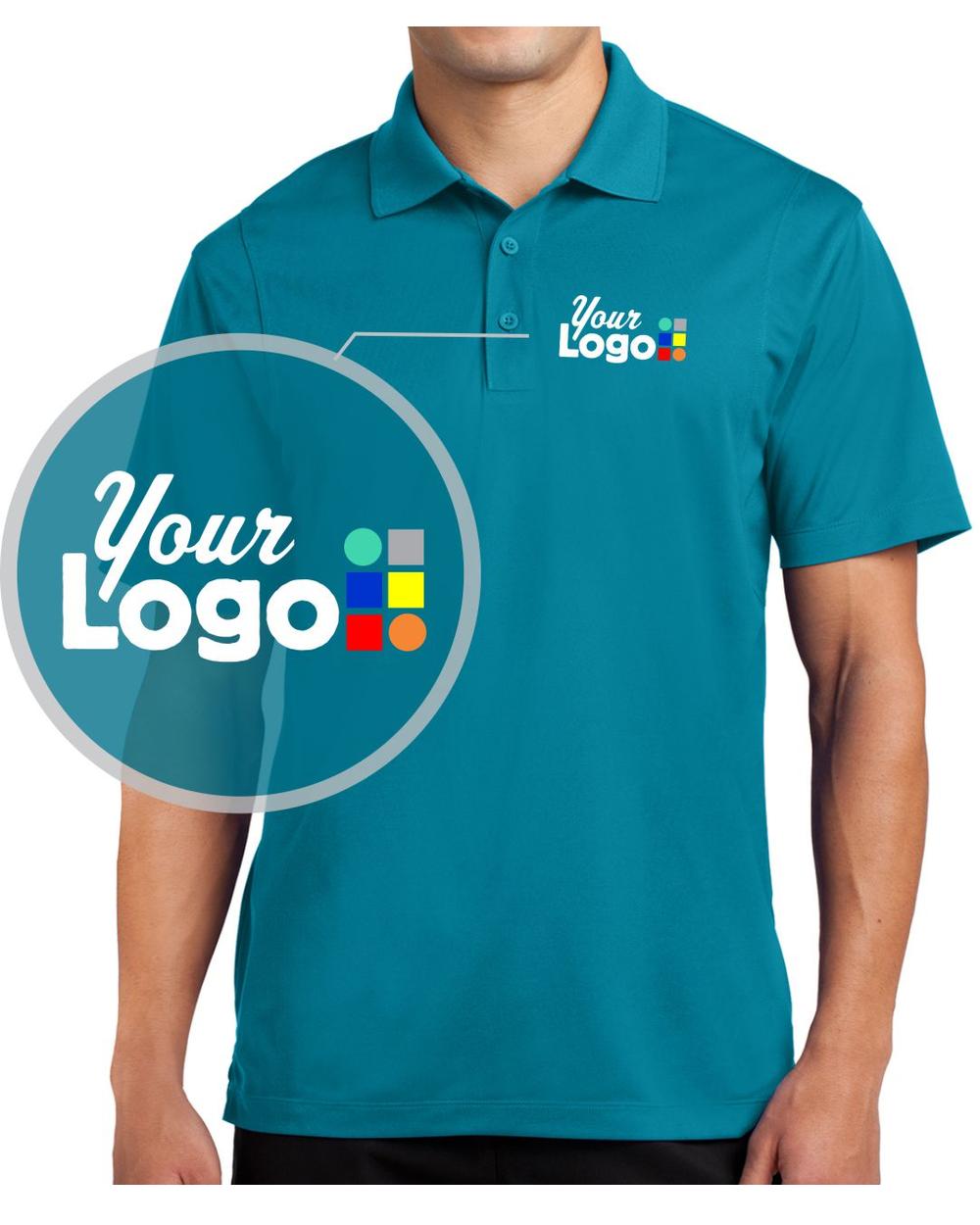 Sport-Tek S/S Micropique Custom Golf Shirt, color: Tropic Blue