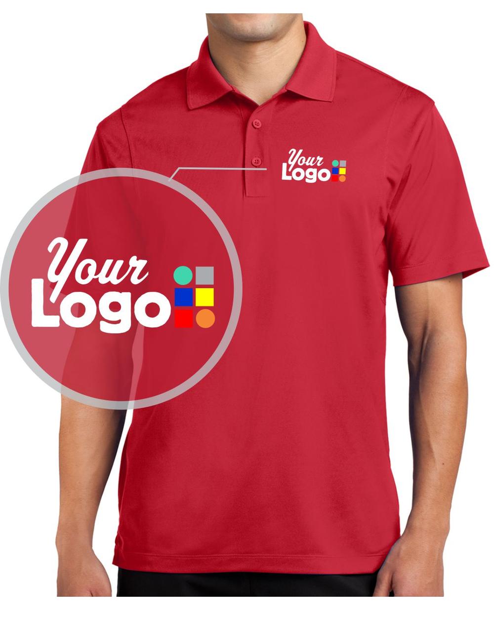 Sport-Tek S/S Micropique Custom Golf Shirt, color: True Red