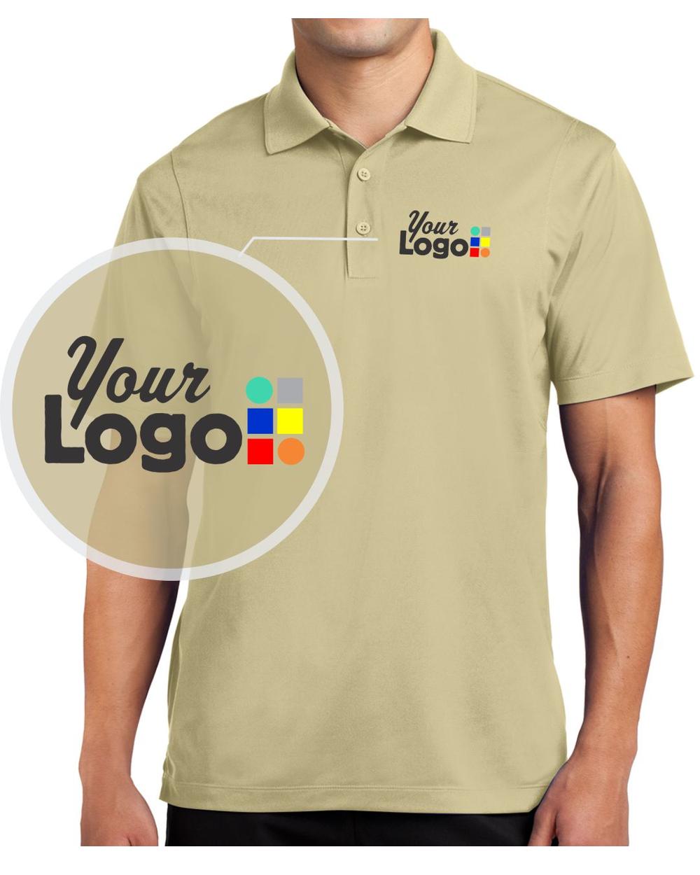 Sport-Tek S/S Micropique Custom Golf Shirt, color: Vegas Gold