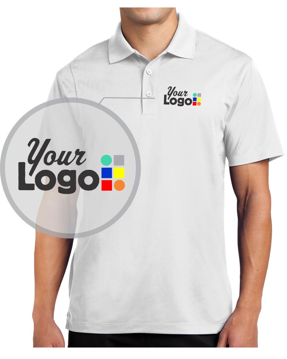 Sport-Tek S/S Micropique Custom Golf Shirt, color: White