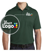 Sport-Tek S/S Micropique Pocket Custom Golf Shirt, color: Forest Green