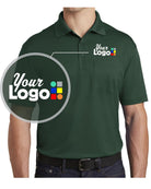 Sport-Tek S/S Micropique Pocket Custom Golf Shirt, color: Forest Green