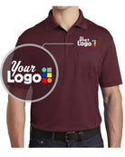 Sport-Tek S/S Micropique Pocket Custom Golf Shirt, color: Maroon