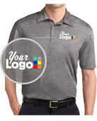 Sport-Tek S/S Heather Contender Custom Golf Shirt, color: Vintage Heather