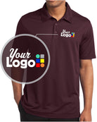 Sport-Tek S/S PosiCharge Active Textured Custom Golf Shirt, color: Maroon