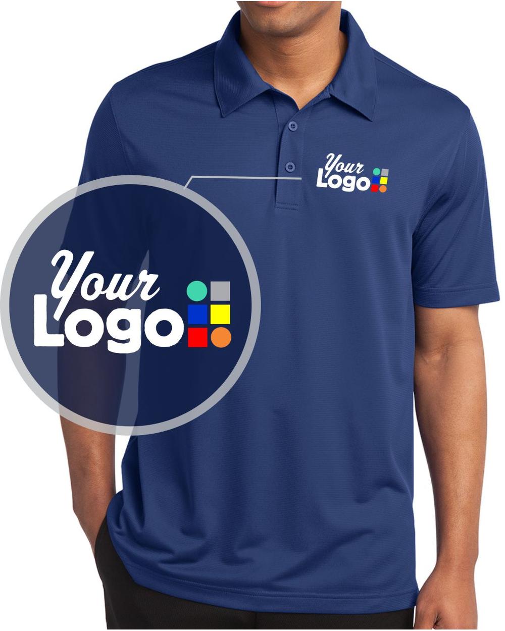 Sport-Tek S/S PosiCharge Active Textured Custom Golf Shirt, color: True Royal