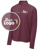 Sport-Tek Sport-Wick Stretch 1/4 Zip Custom Pullover, color: Maroon