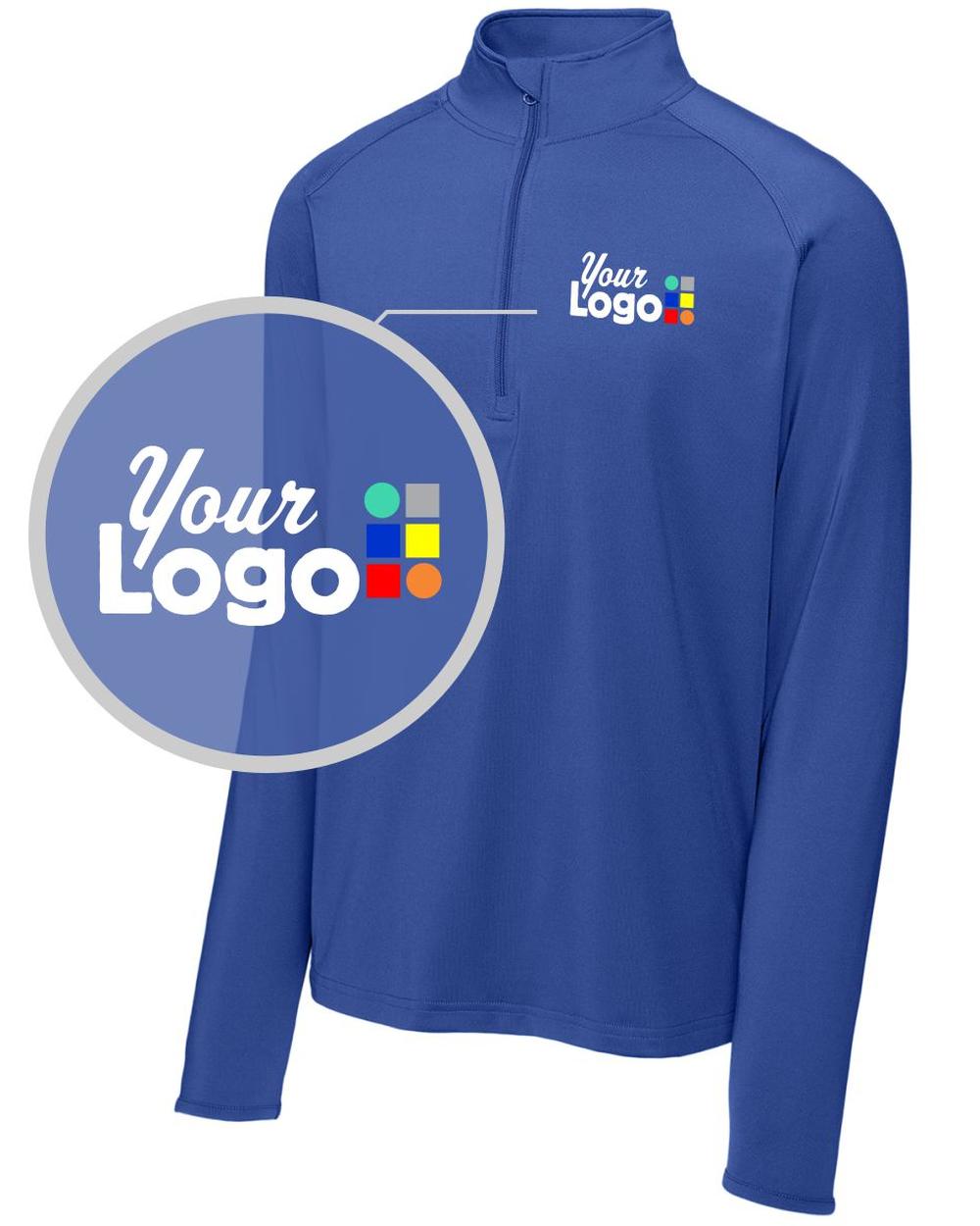 Sport-Tek Sport-Wick Stretch 1/4 Zip Custom Pullover, color: True Royal