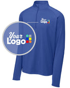 Sport-Tek Sport-Wick Stretch 1/4 Zip Custom Pullover, color: True Royal