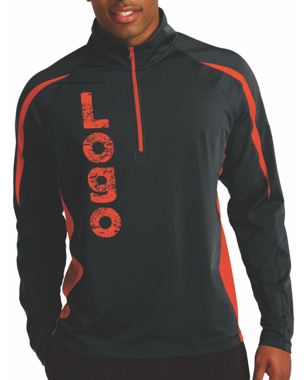Sport-Tek ColorBlock Custom Pullover, color: Charcoal Grey/Charge Green