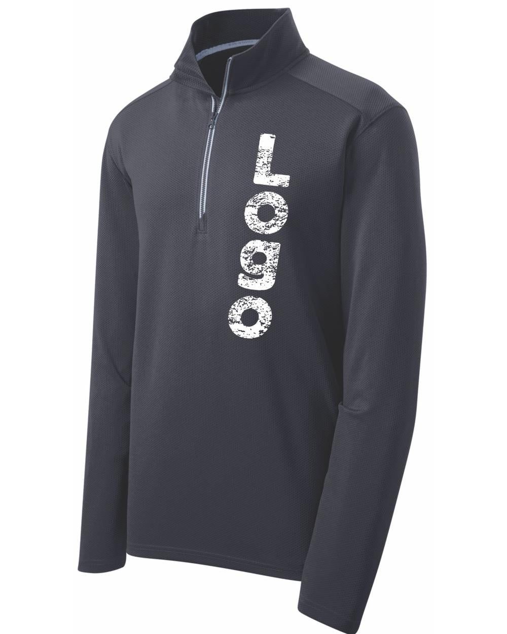Sport-Tek Textured 1/4 Zip Custom Pullover, color: Iron Grey