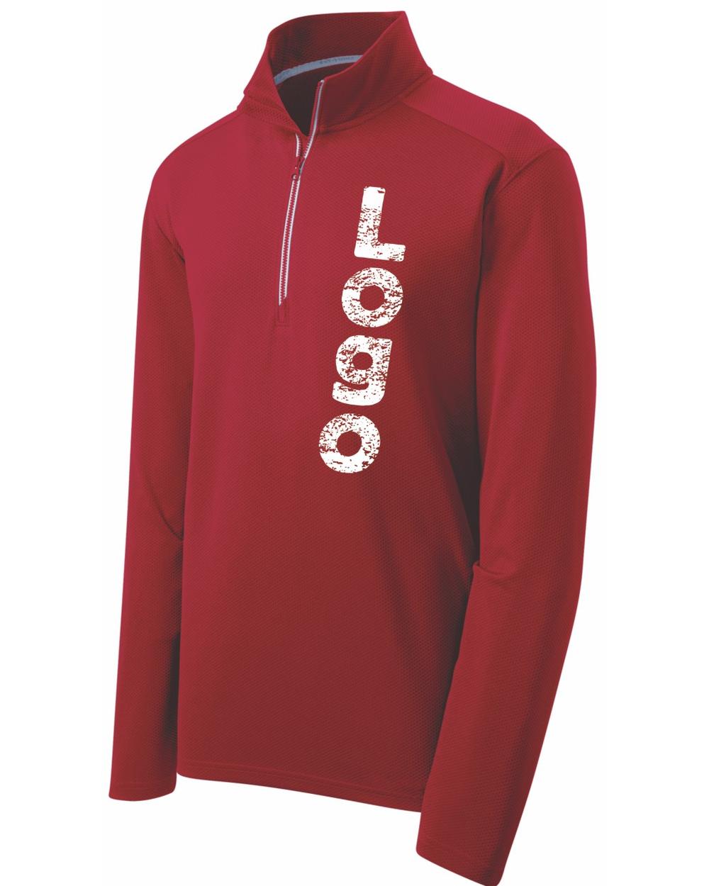 Sport-Tek Textured 1/4 Zip Custom Pullover, color: Deep Red