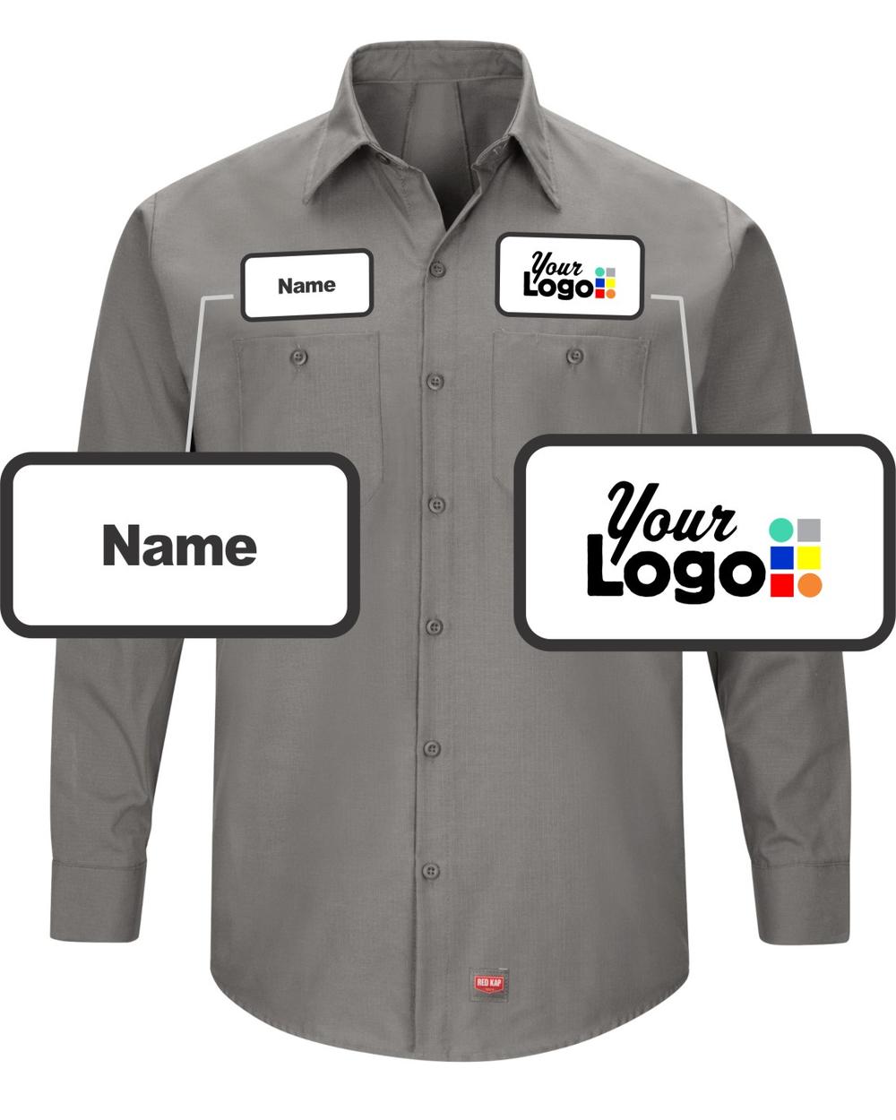 RedKap L/S MIMIX Custom Work Shirt, color: Grey