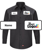 RedKap L/S MIMIX Custom Work Shirt, color: Black