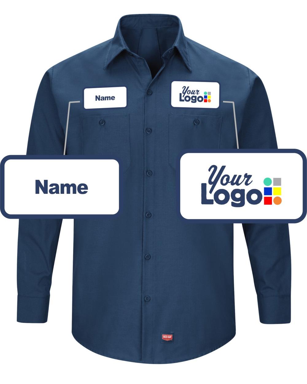 RedKap L/S MIMIX Custom Work Shirt, color: Navy