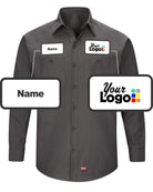 RedKap L/S MIMIX Custom Work Shirt, color: Charcoal