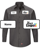 RedKap L/S MIMIX Custom Work Shirt, color: Charcoal