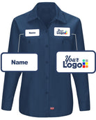 RedKap L/S MIMIX for Her Custom Work Shirt, color: Navy