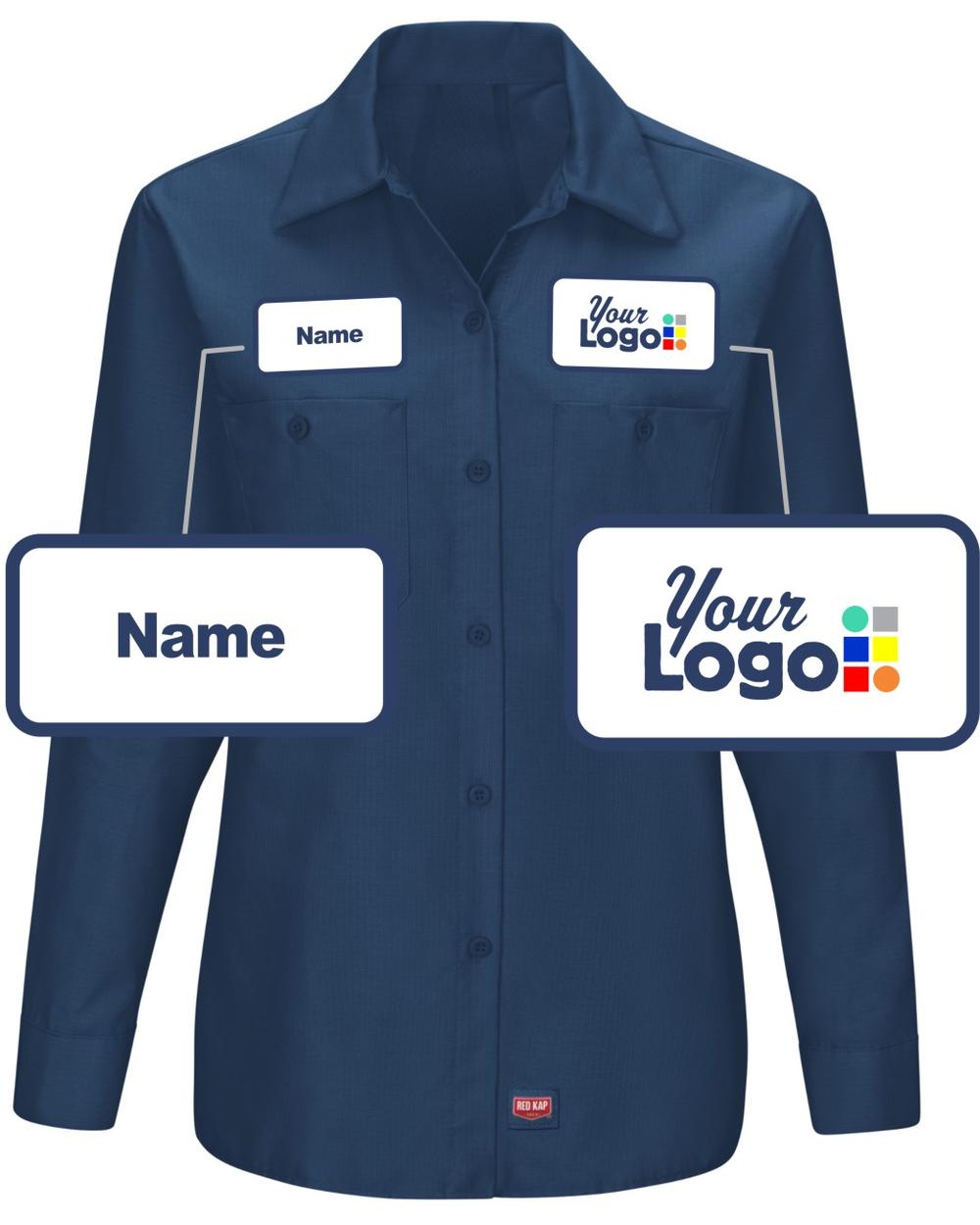 RedKap L/S MIMIX for Her Custom Work Shirt, color: Navy