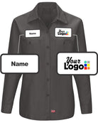 RedKap L/S MIMIX for Her Custom Work Shirt, color: Charcoal