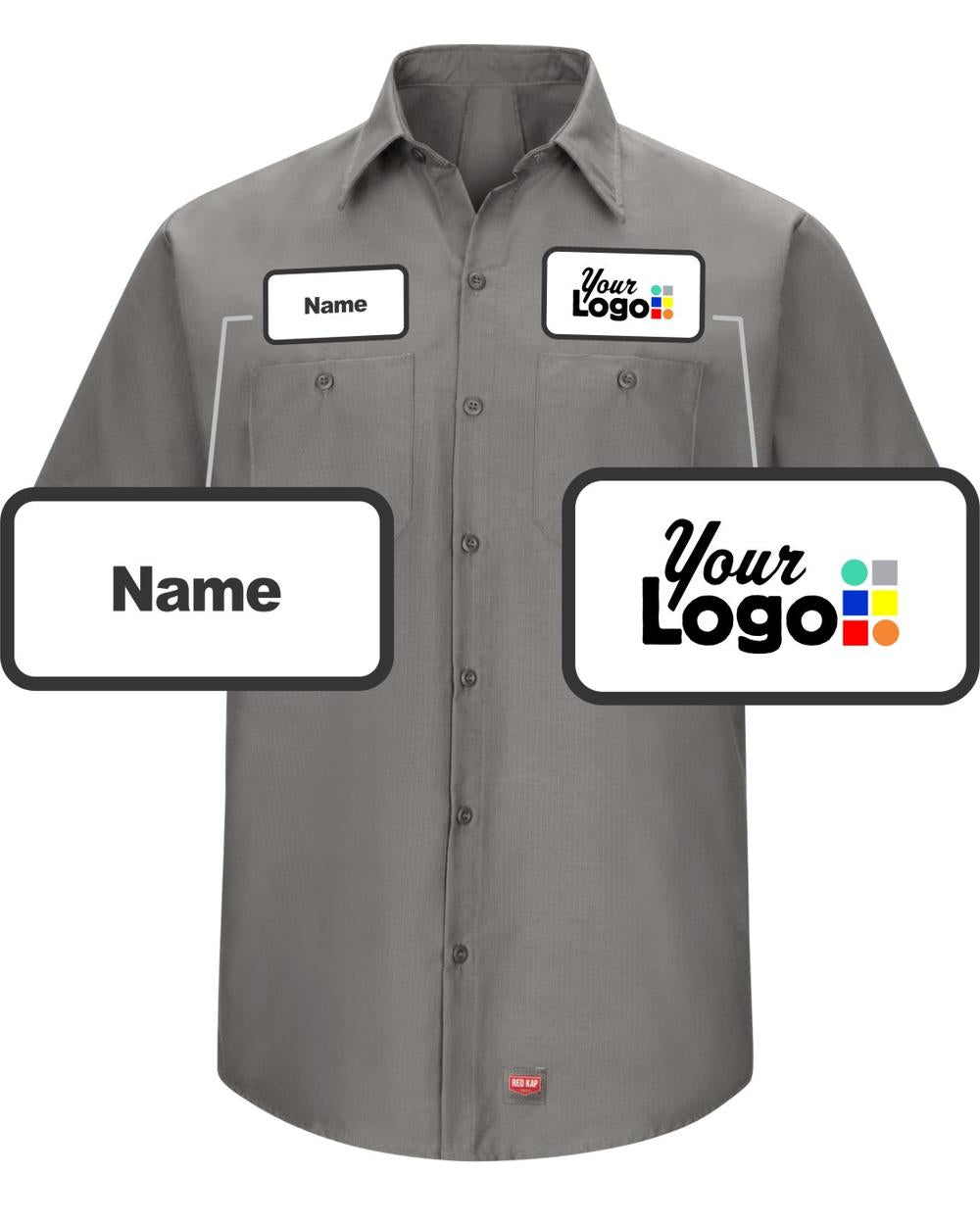 RedKap S/S MIMIX Custom Work Shirt, color: Grey