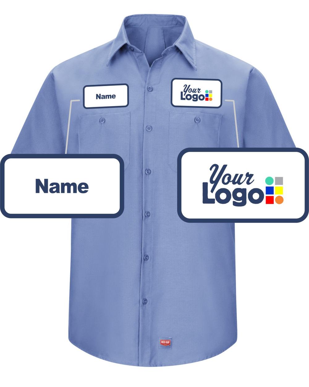 RedKap S/S MIMIX Custom Work Shirt, color: Light Blue