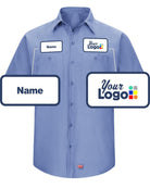 RedKap S/S MIMIX Custom Work Shirt, color: Light Blue