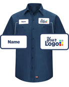 RedKap S/S MIMIX Custom Work Shirt, color: Navy