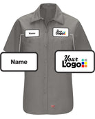 RedKap S/S MIMIX For Her Custom Work Shirt, color: Grey