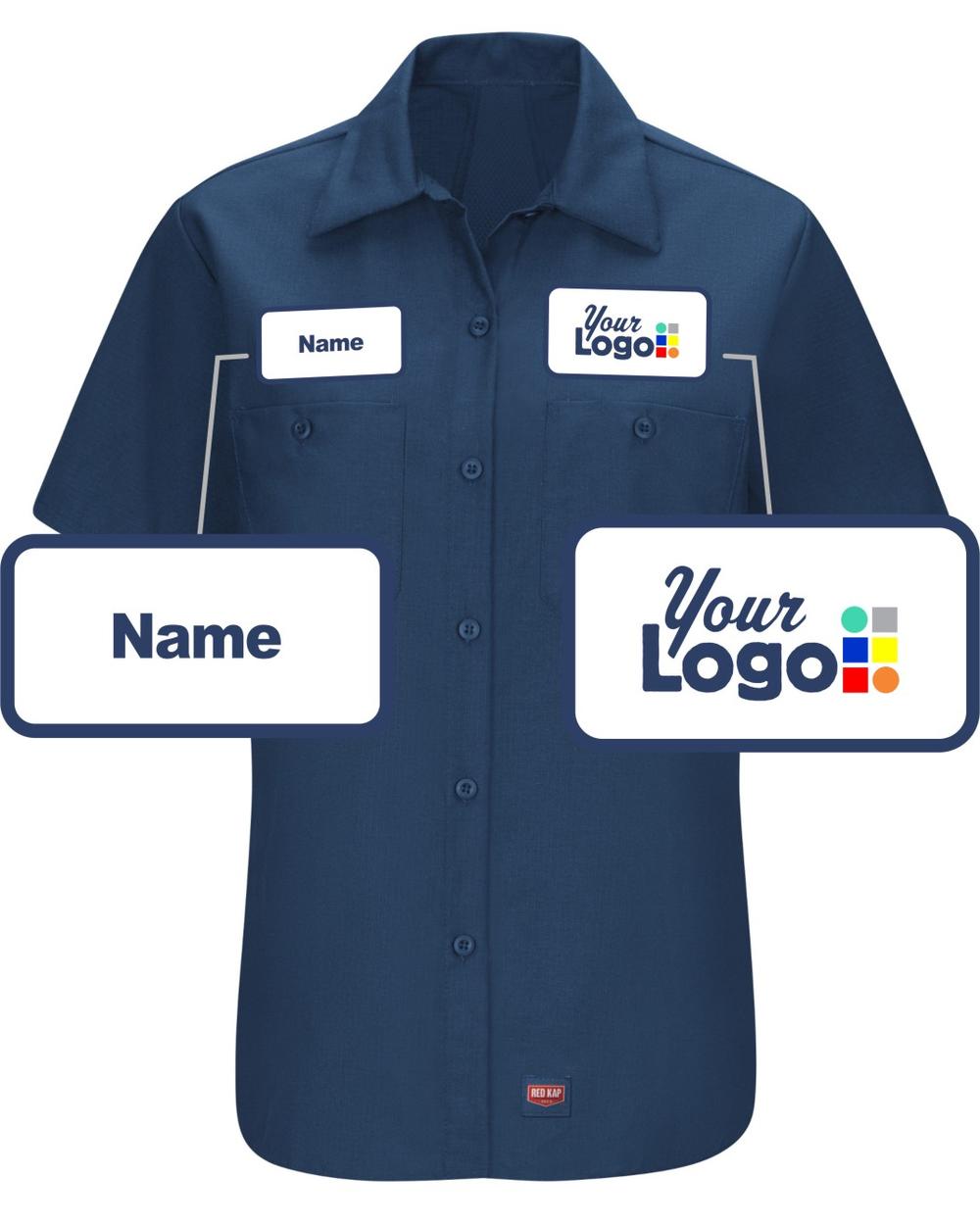 RedKap S/S MIMIX For Her Custom Work Shirt, color: Navy