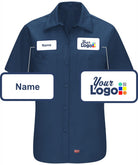 RedKap S/S MIMIX For Her Custom Work Shirt, color: Navy