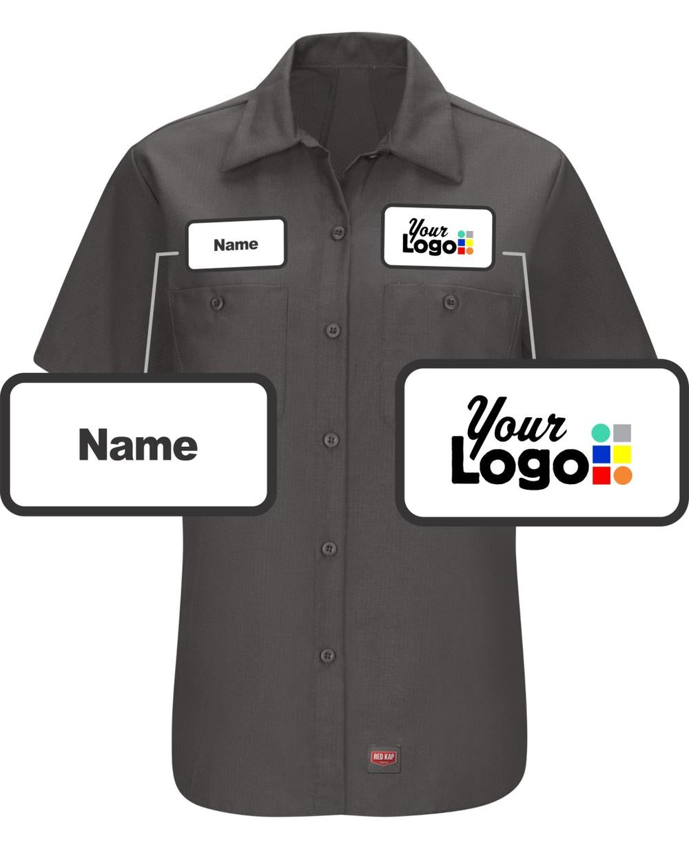 RedKap S/S MIMIX For Her Custom Work Shirt, color: Charcoal